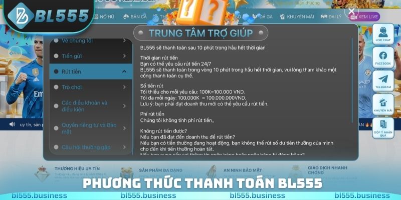 Phương thức thanh toán BL555